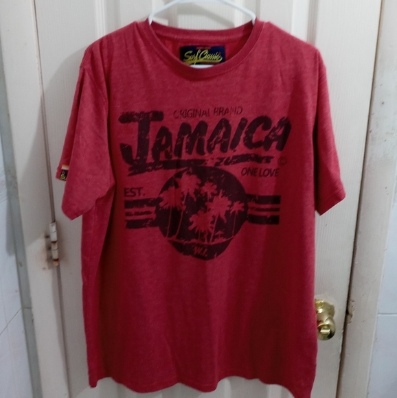 Surf Classic Red Jamaica Graphic T-Shirt - Picture 1 of 7